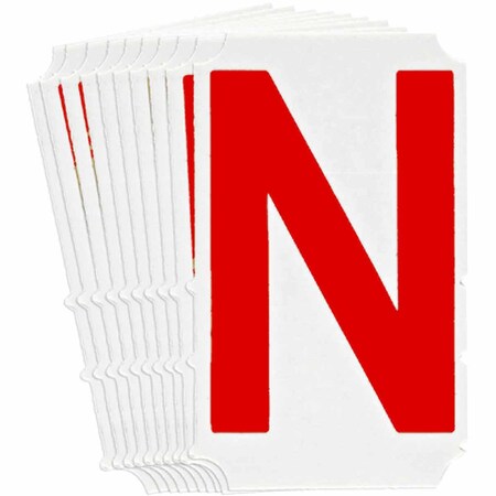 Brady Quik-Align 5160 Series Polyester 4 in Lbl Legend: N Red 10PK 5160P-N